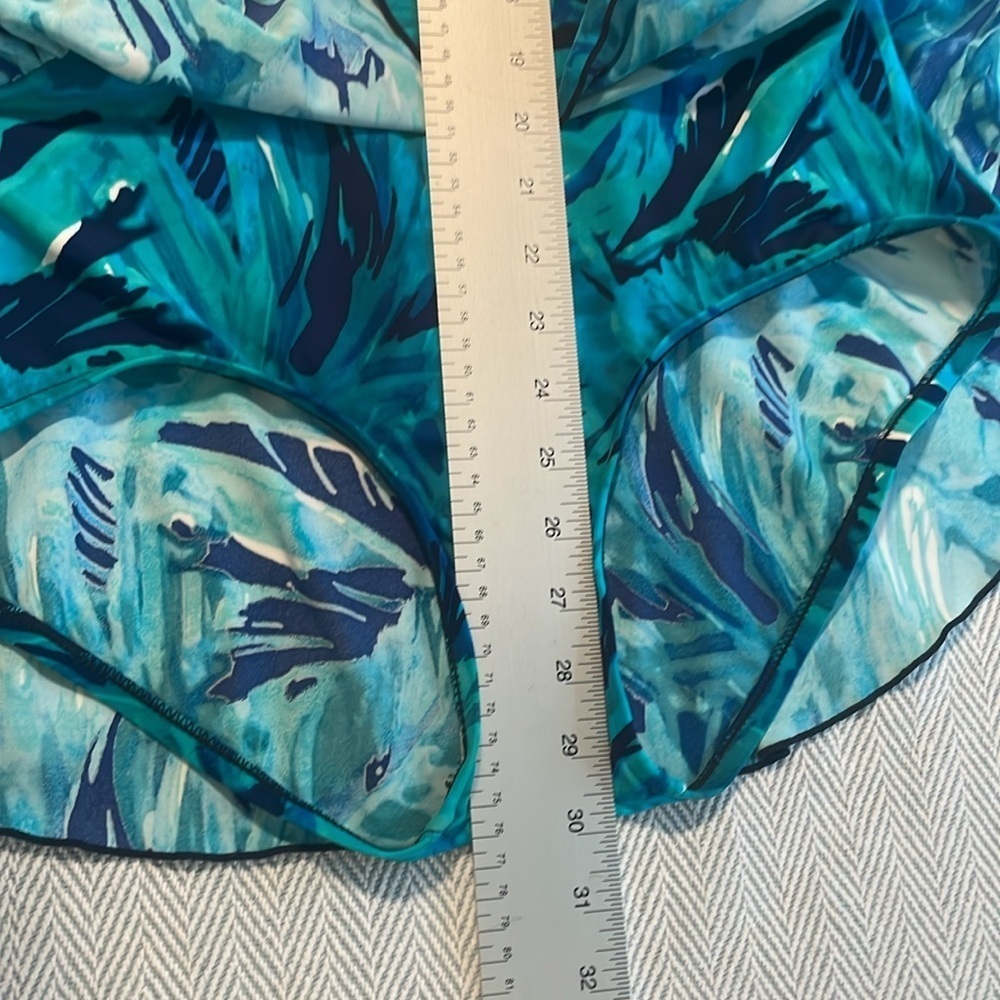 Blue Size 16 Women's Blue Patterned One Piece Swimsuit - Picture 8 of 11